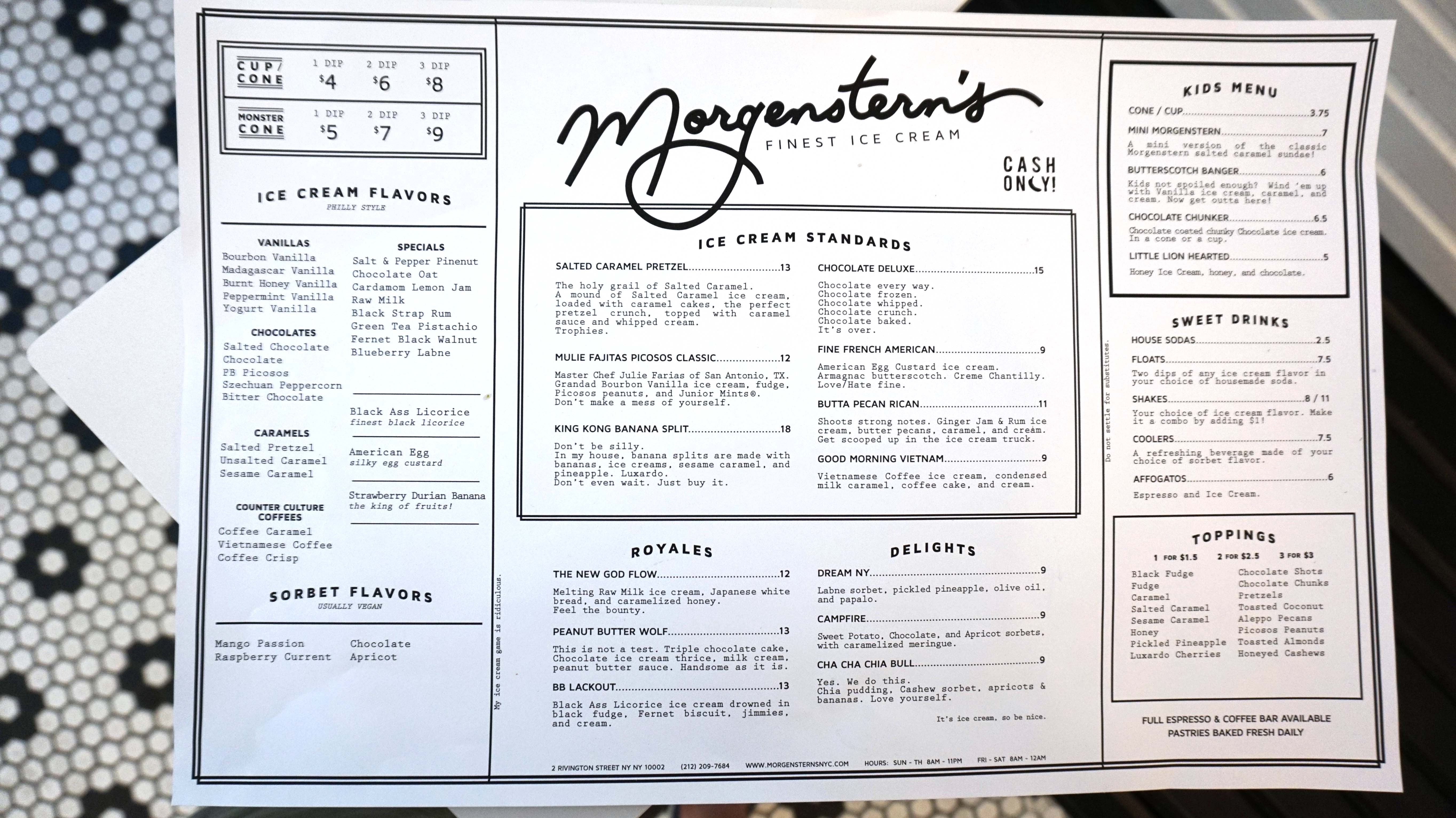 Моргенштерн ресторан меню