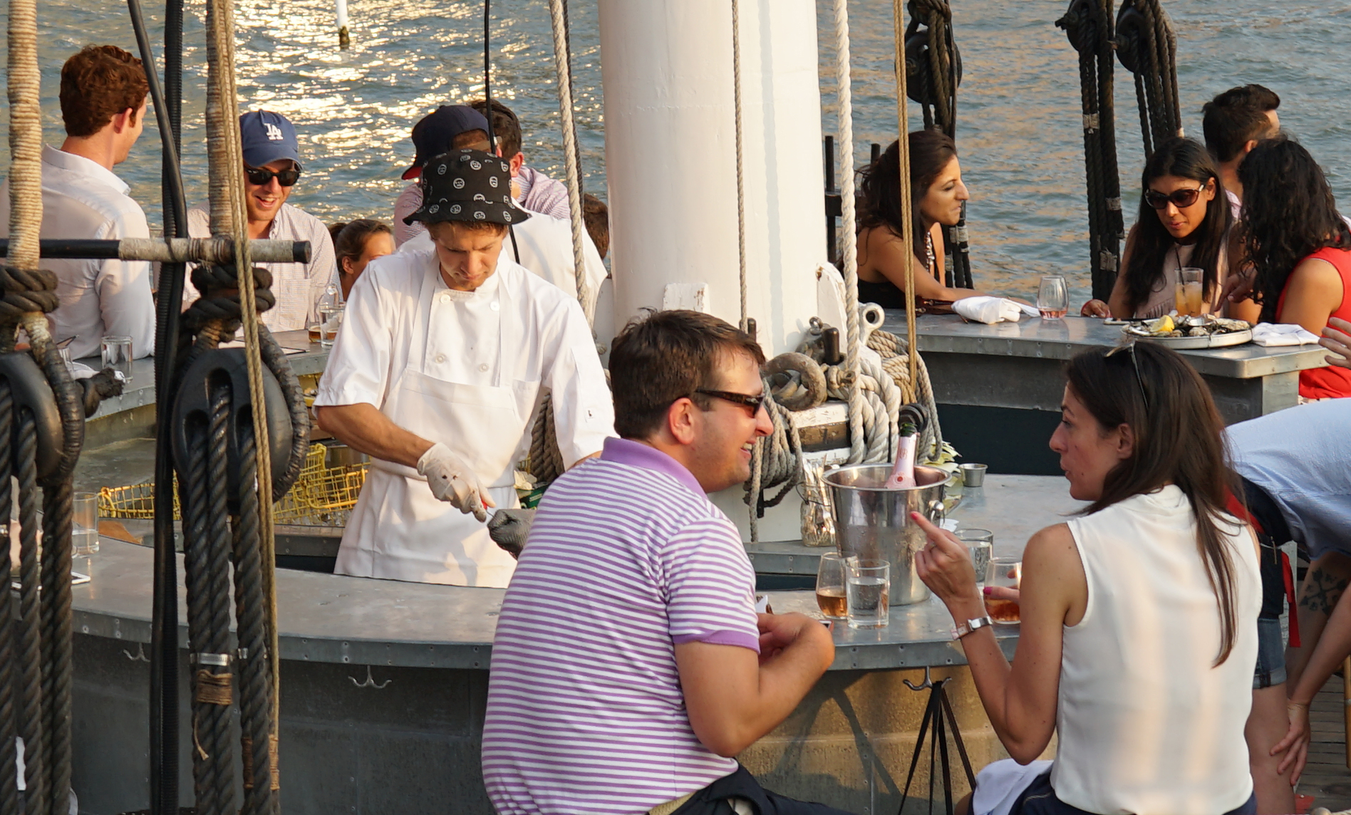 Images from Grand Banks oyster bar The Greer Journal