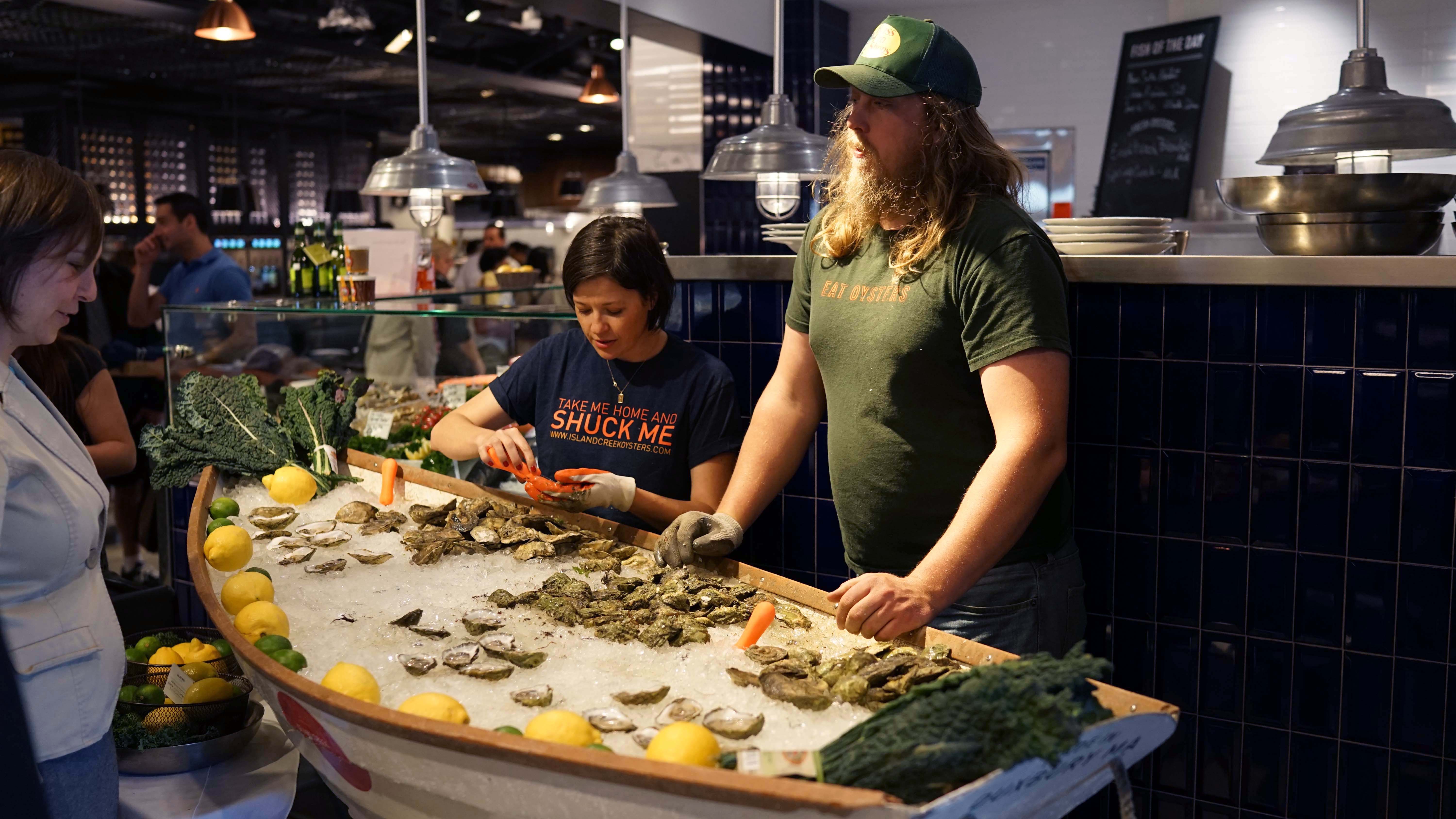 Special oyster display at Le District | The Greer Journal