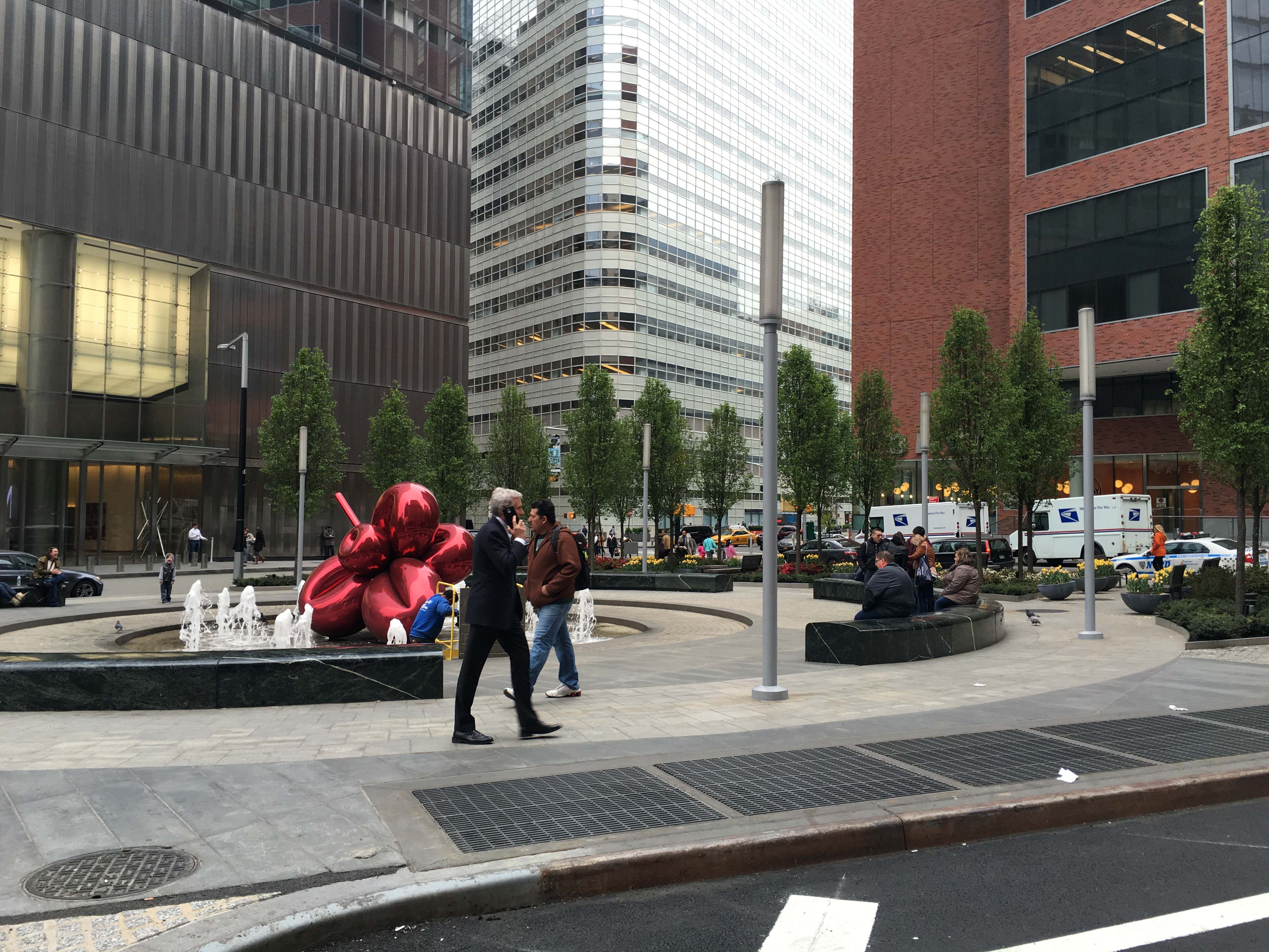 Silverstein family park new trees 7 WTC Koons close