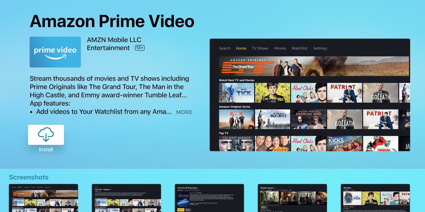 What tv is available on amazon prime